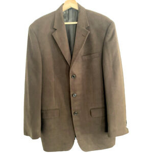 Andrew Fezza - Dark Chocolate Brown Faux Suede look Men's size 40 L blazer
